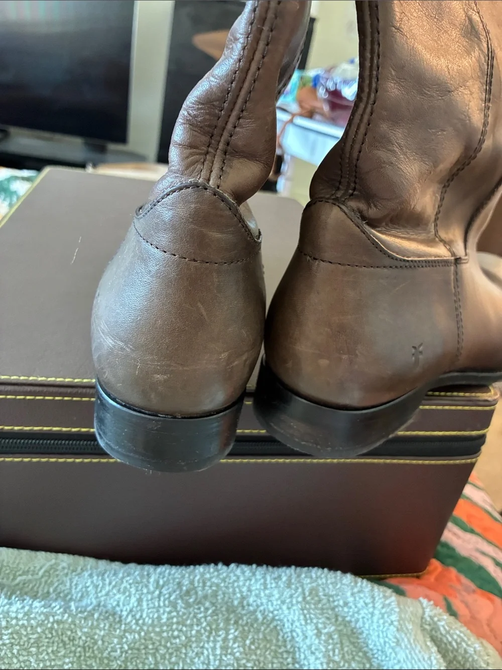 Frye Tall Genuine Leather Riding Boots – Women’s Size 11B – Made in Mexico